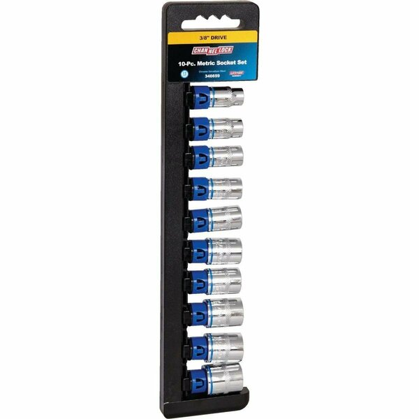 Channellock Metric 3/8 In. Drive 12-Point Shallow Socket Set 10-Piece 346659